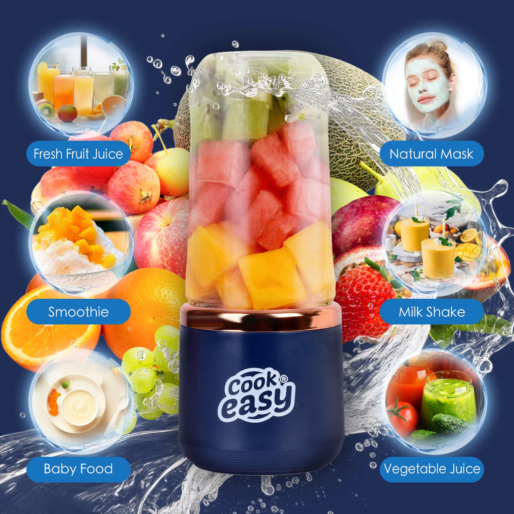 400ml USB-C Rechargeable Portable Juicer with Travel Lid