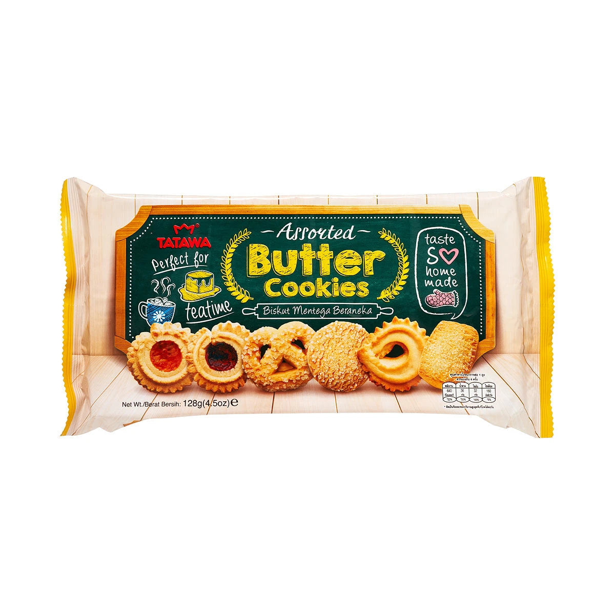 24 Pack x Tatawa Assorted Butter Cookies 128g