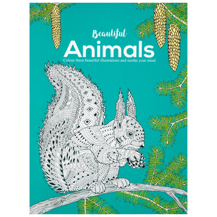 Beautiful Animals Adult Colouring Book