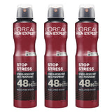 3 x L'Oréal Paris Men Expert Stop Stress Aerosol Deodorant 250ml