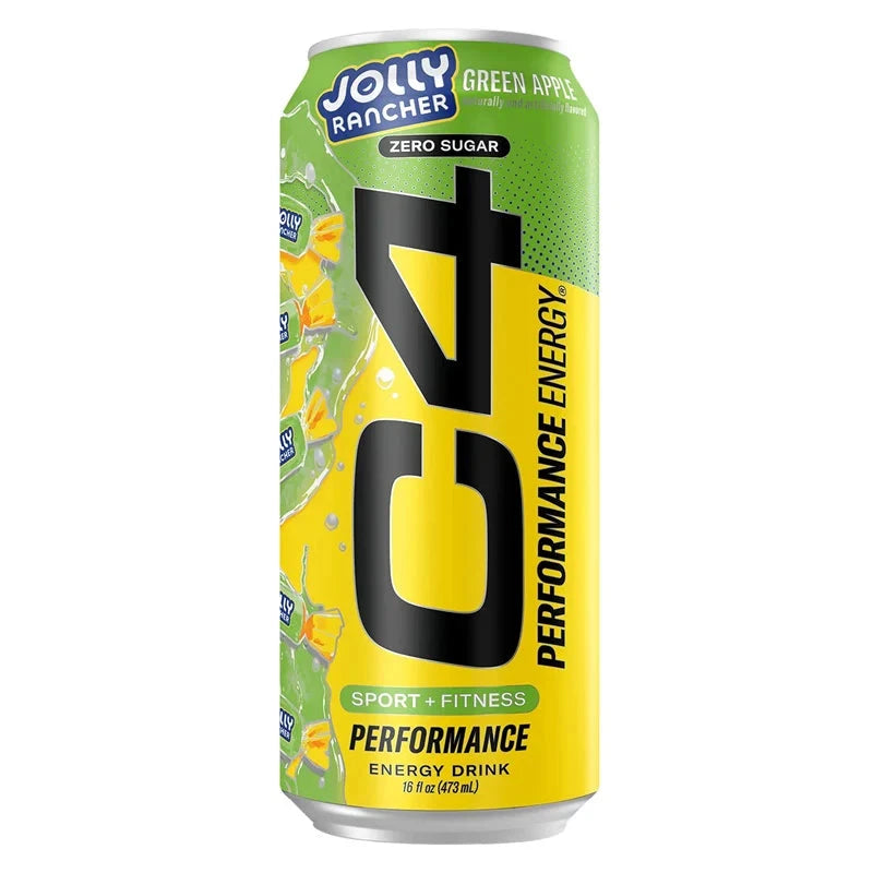 12 Pack x C4 Carbonated RTD 473ml – Jolly Rancher Green Apple