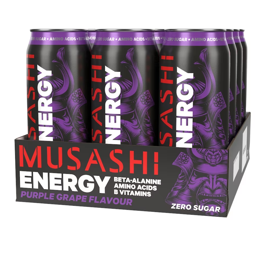 12 Pack x Musashi Energy Drink 500ml- Purple Grape
