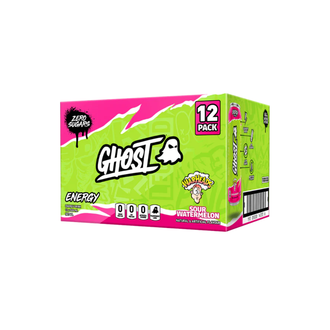 12 Pack x Ghost Energy Warheads Sour Watermelon - 500ml