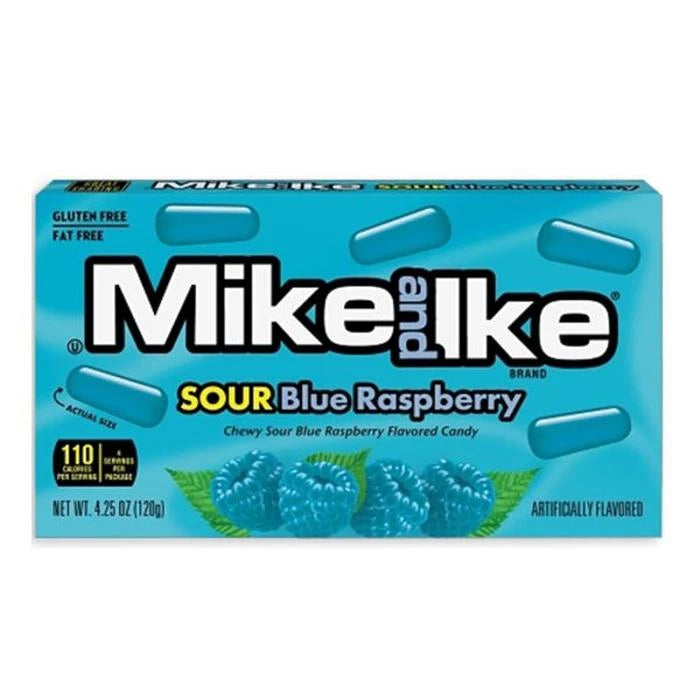 12 x Mike & Ike Sour Blue Raspberry Theatre Box 120g