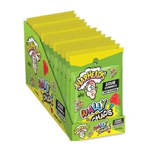 12 Pack x Warheads Wally Chaos Sour Gummies 45g