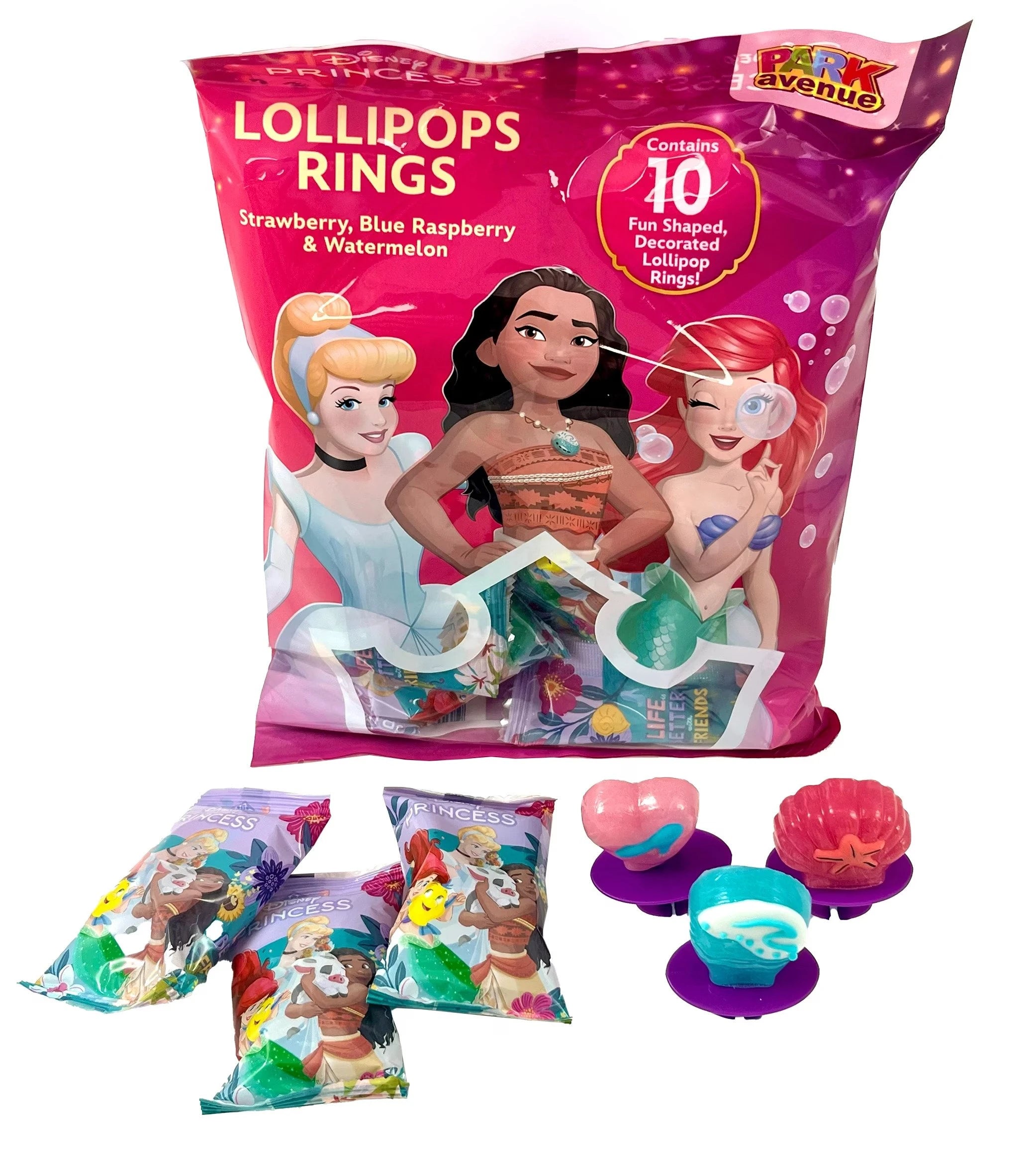 12 x Princess 10PK Lollipop Rings 100g