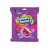 12 x Lolloz Gummy Clusters Strawberry Grape 140g