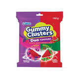 12 x Lolloz Gummy Clusters Duo Strawberry Grape + Watermelon Cherry 140g