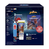 Oral B Limited Edition Disney Spiderman Toothbrush Pro 100 + Fruity Toothpaste + Book Gift Pack