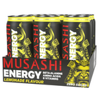 12 Pack x Musashi Energy Drink 500ml- Lemonade