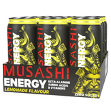 12 x Musashi Energy Drink 500ml- Lemonade