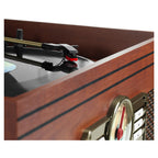 Victrola The Quincy 6-In-1 Bluetooth Record Player - Mahogany