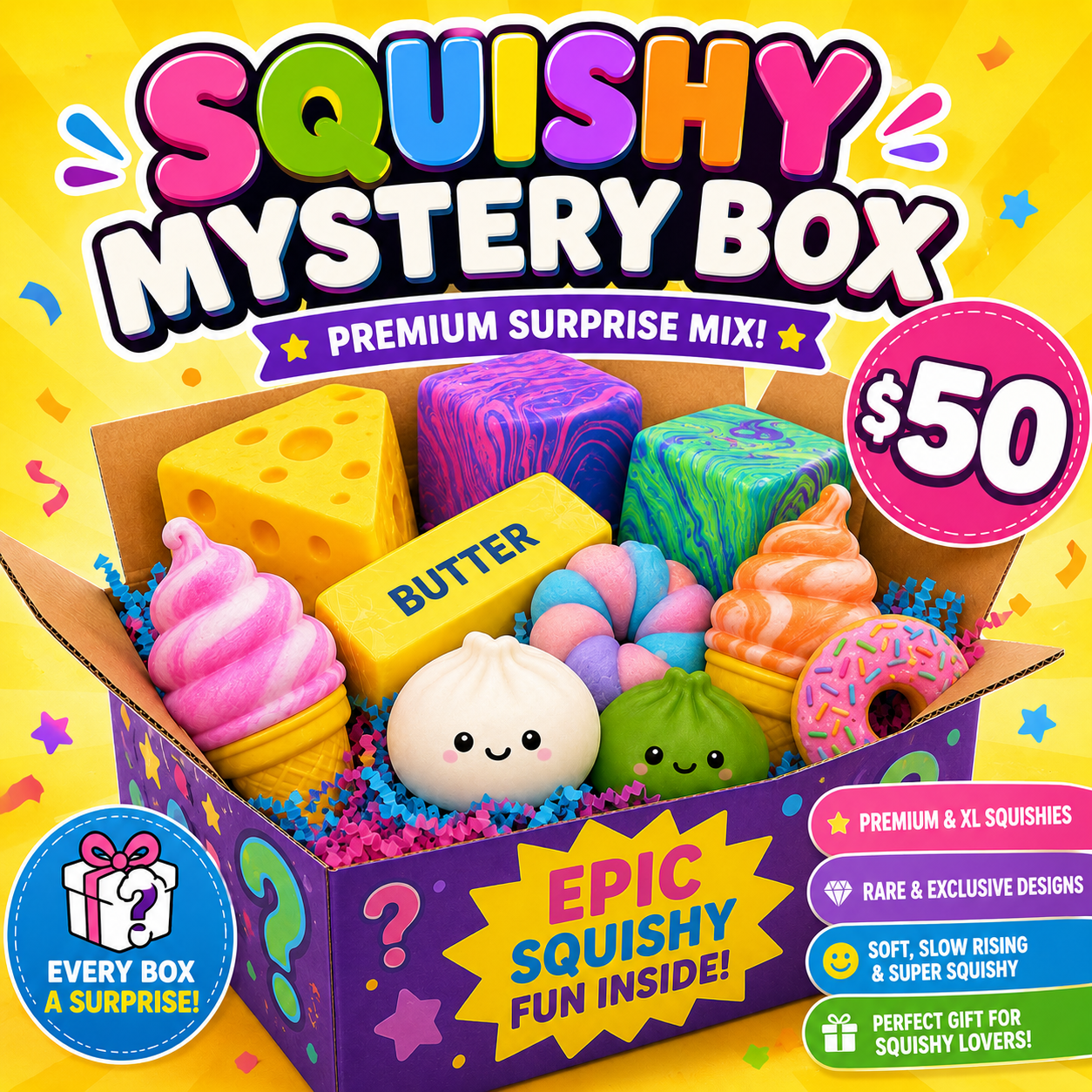 $50 Squishy Mystery Box