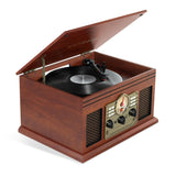 Victrola The Quincy 6-In-1 Bluetooth Record Player - Mahogany