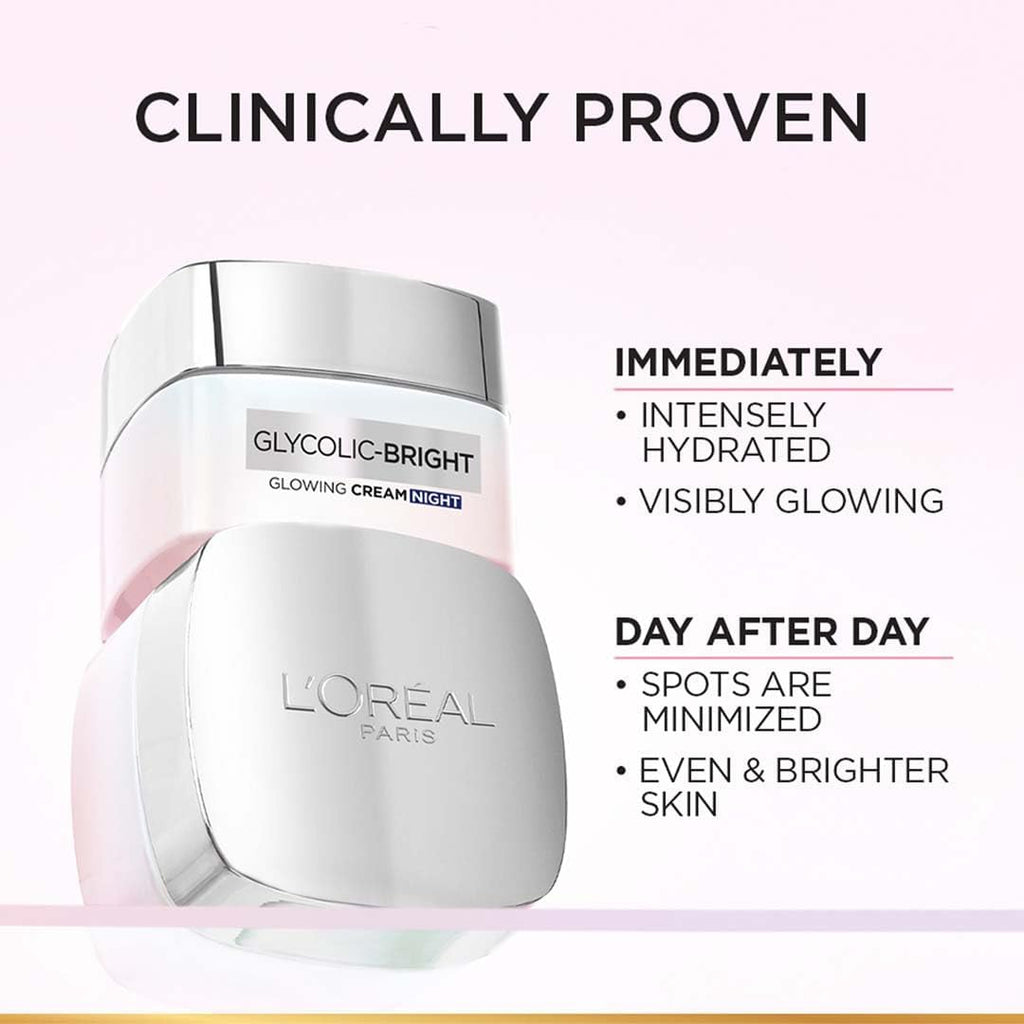 L'Oreal Paris Glycolic-Bright Glowing Night Cream - 50ml