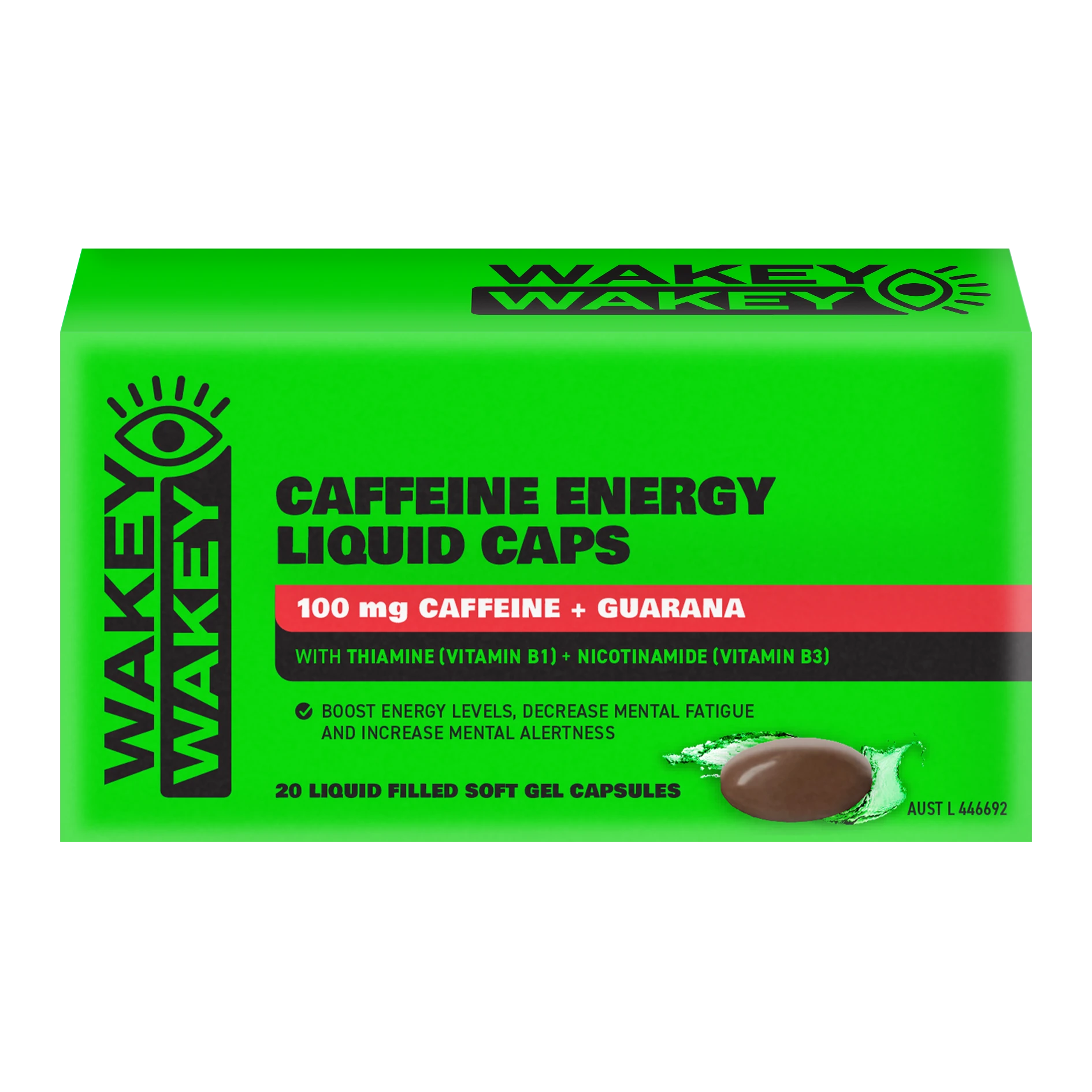 8 Pack x Wakey Wakey Caffeine Liquid Caps 20pc