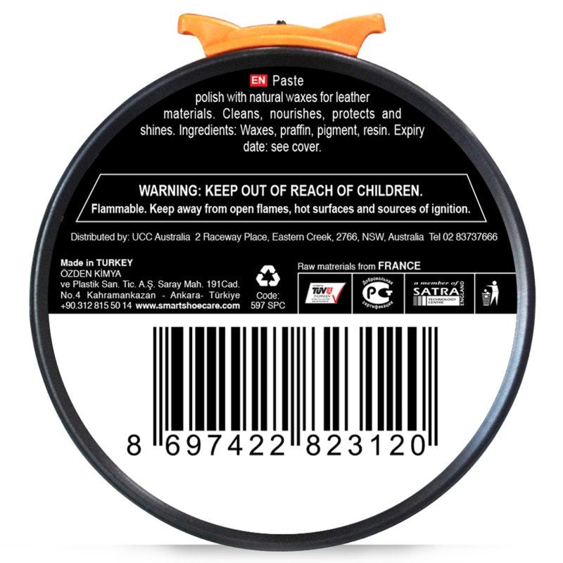 6 Pack x SMART Paste Shoe Polish 50g – Black