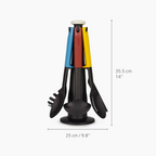 Joseph Joseph Elevate 6 Piece Utensil Set with Storage Stand - Multicolor