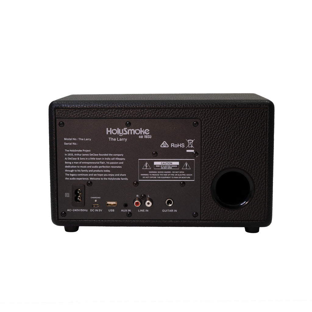 HolySmoke The Larry Retro Portable Bluetooth Speaker - Black - Damaged Box