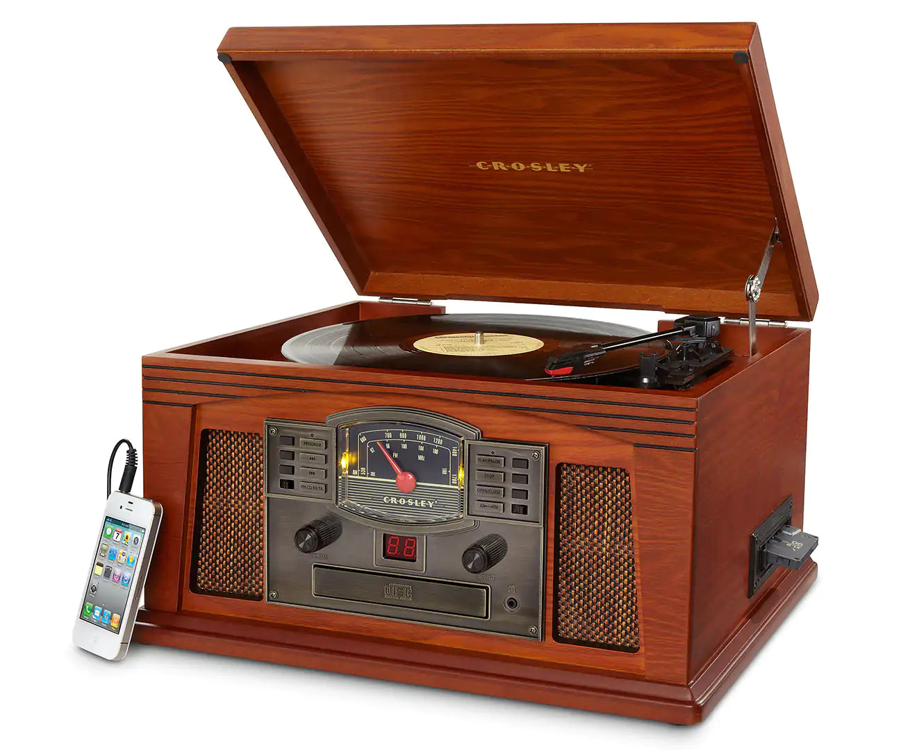 Refurbished Crosley Lancaster Turntable With Bluetooth - Paprika
