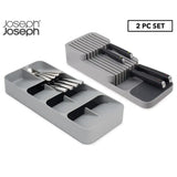 Joseph Joseph DrawerStore 2-Piece Cutlery & Knife Organiser Set