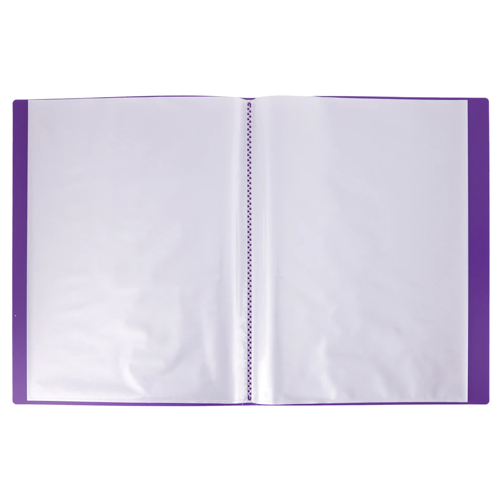 6 Pack x ColourHide A4 My Wingman Display Book Purple 40 Pockets