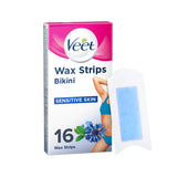 Veet Easy Gel Bikini Wax Strips - Almond Oil - 16 Pack