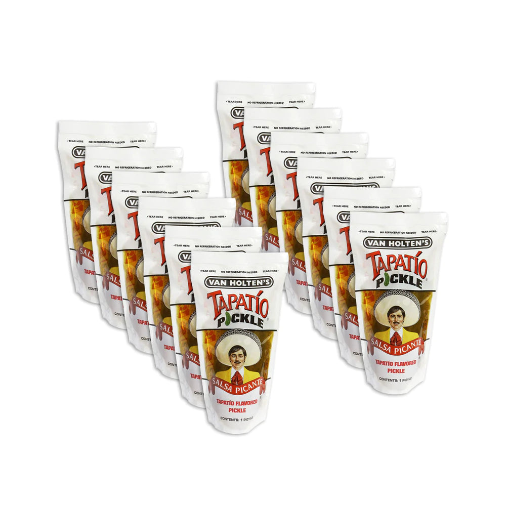 12 Pack x Van Holten's Jumbo Tapatio Pickle-In-A-Pouch