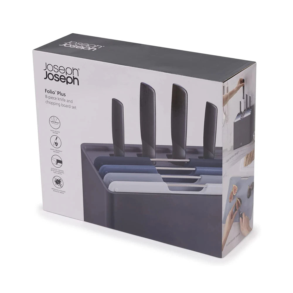 Joseph Joseph 8-Piece Folio Plus Knife & Chopping Board Set