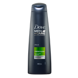 3 x Dove Men+Care Fresh Clean 2-in-1 Shampoo with Caffeine + Menthol 300mL