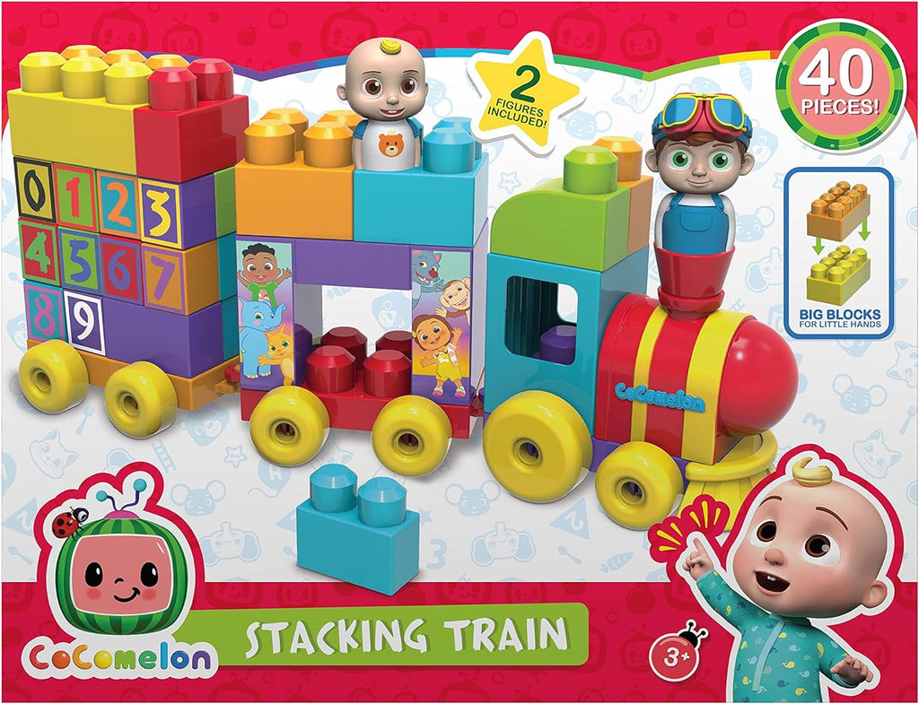 CoComelon Building Block Stacking Train - 40 Piece