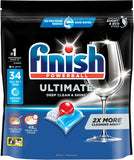 Finish Powerball Ultimate Deep Clean and Shine Baking Soda Dishwasher Tabs PK34