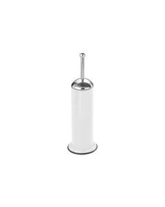 Wenko Retoro Toilet Brush Holder Set - Shiny White