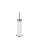 Wenko Retoro Toilet Brush Holder Set - Shiny White
