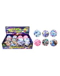 3 Pack x High Bounce Crater Ball 7cm - Assorted Designs
