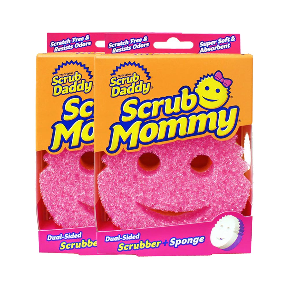 2 Pack x Scrub Mommy Dual-Sided Scrubber Sponge - Pink