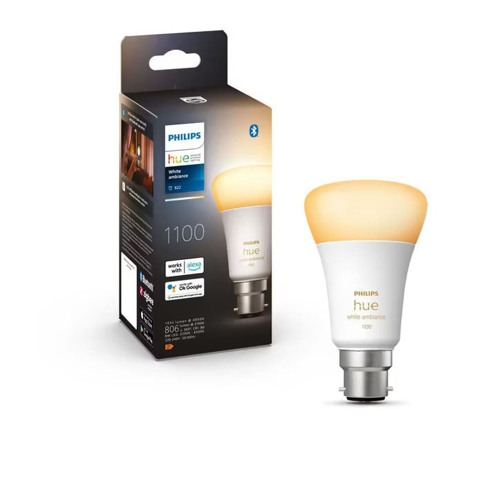 Philips Hue Smart Bulb 11W A60 B22 - White Ambient - Damaged Box