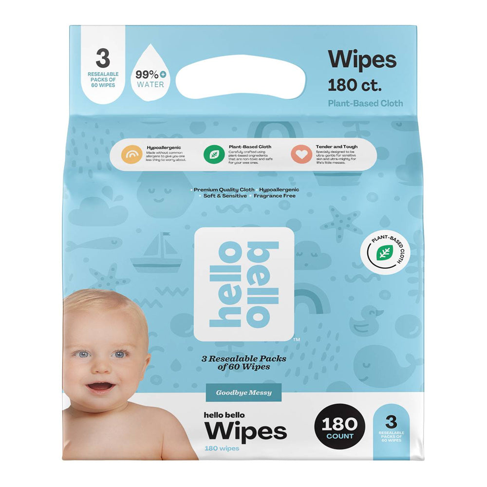 3 Pack x Hello Bello 99% Water Premium Baby 180pc