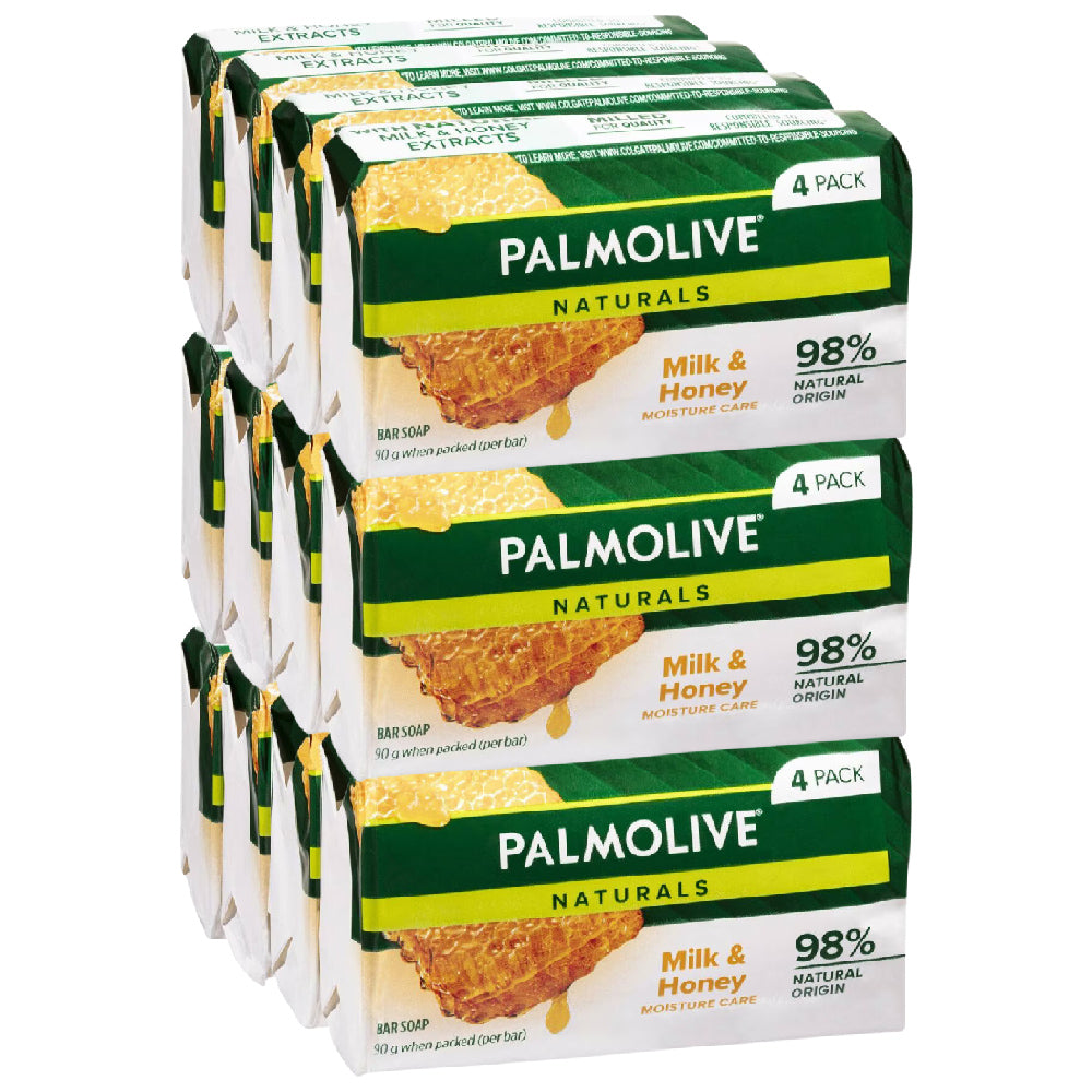 3 Pack x Palmolive Naturals Replenishing Soap Bars Milk & Honey 4pc