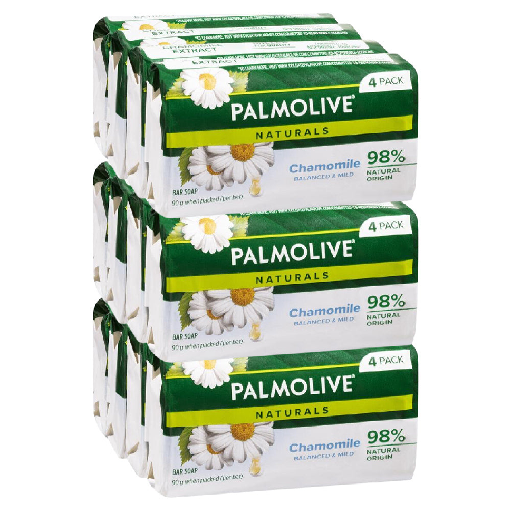 3 Pack x Palmolive Naturals Chamomile Balanced & Mild Bar soap 4pc