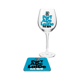 AFL Adelaide Port Power Wine Glass & Coaster Gift Set