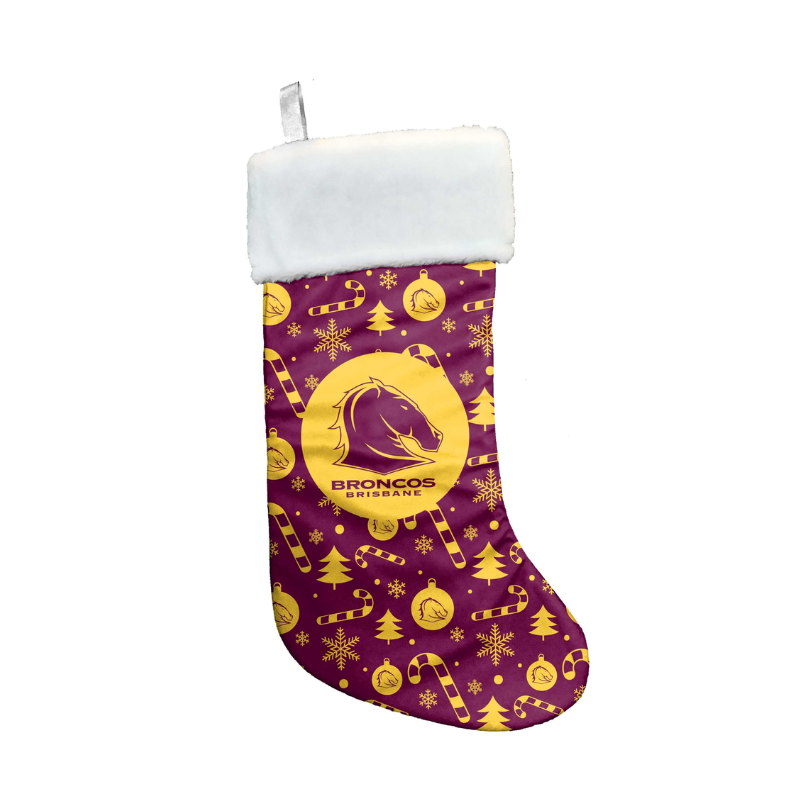 2 Pack x NRL Brisbane Broncos Christmas Stocking