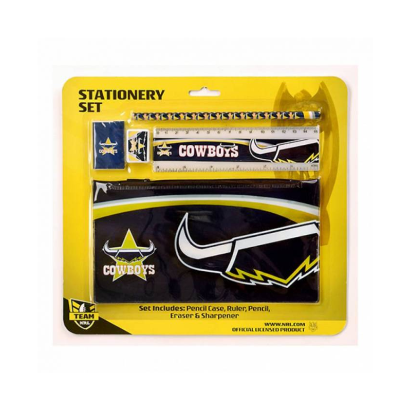 NRL North Queensland Cowboys 5 Piece Stationery Set