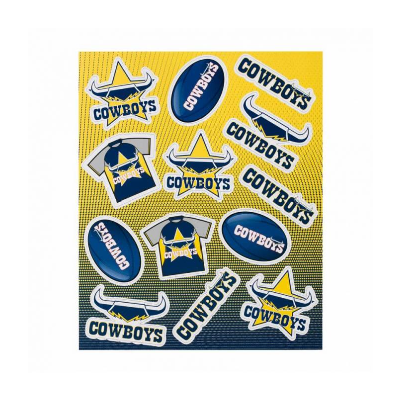 4 Pack x NRL North Queensland Cowboys Magnet Sheet