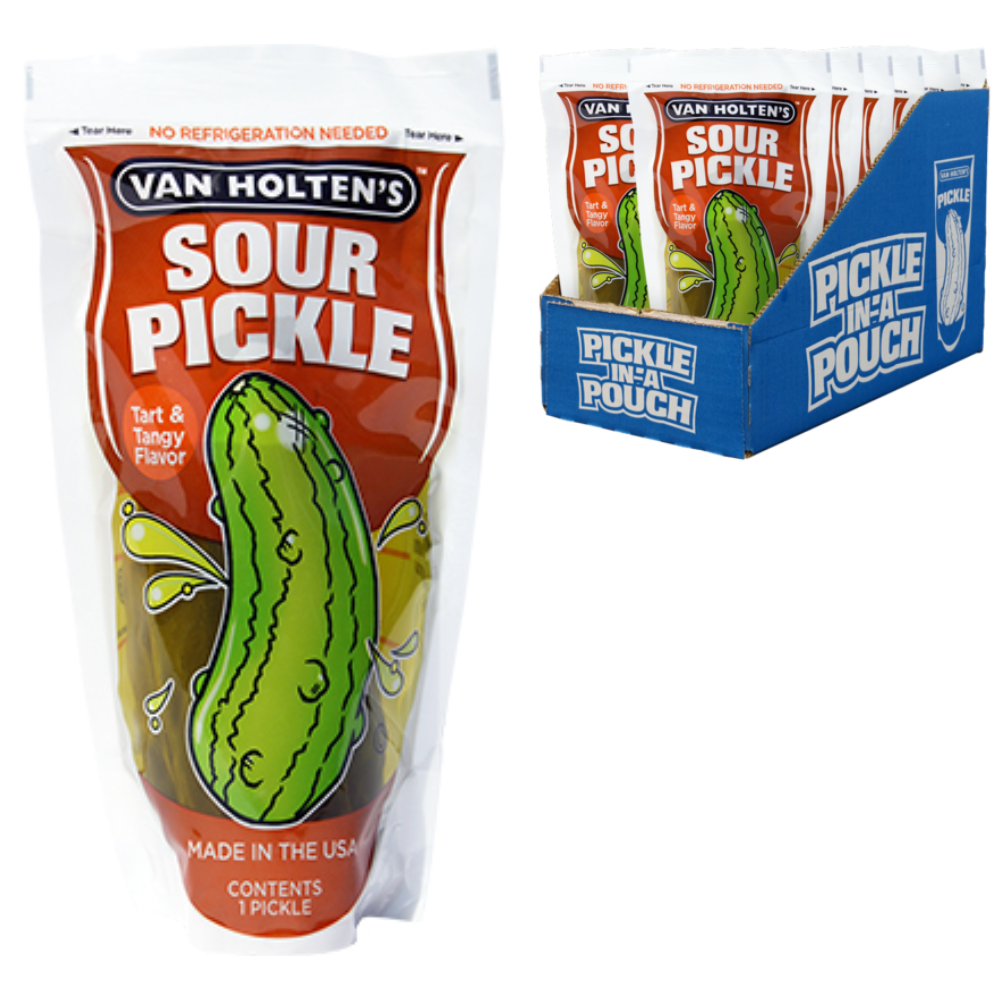 12 Pack x Van Holten's Jumbo Sour Pickle-In-A-Pouch