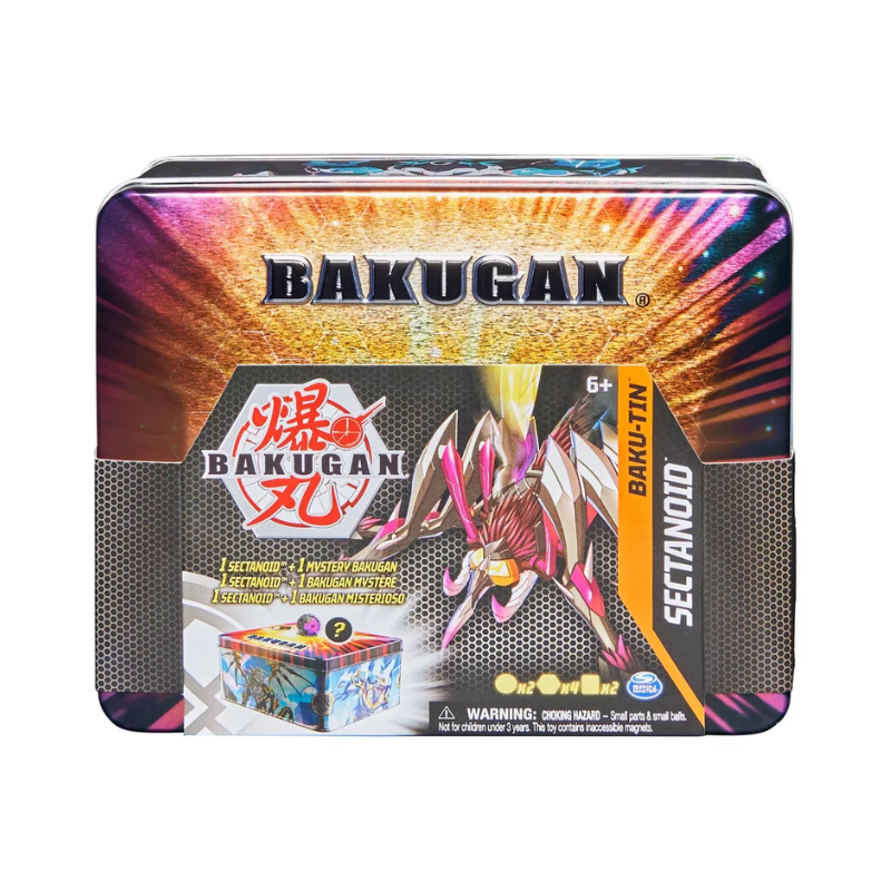 Bakugan Baku-Tin Sectanoid Premium Collectors Storage Tin with Mystery Bakugan