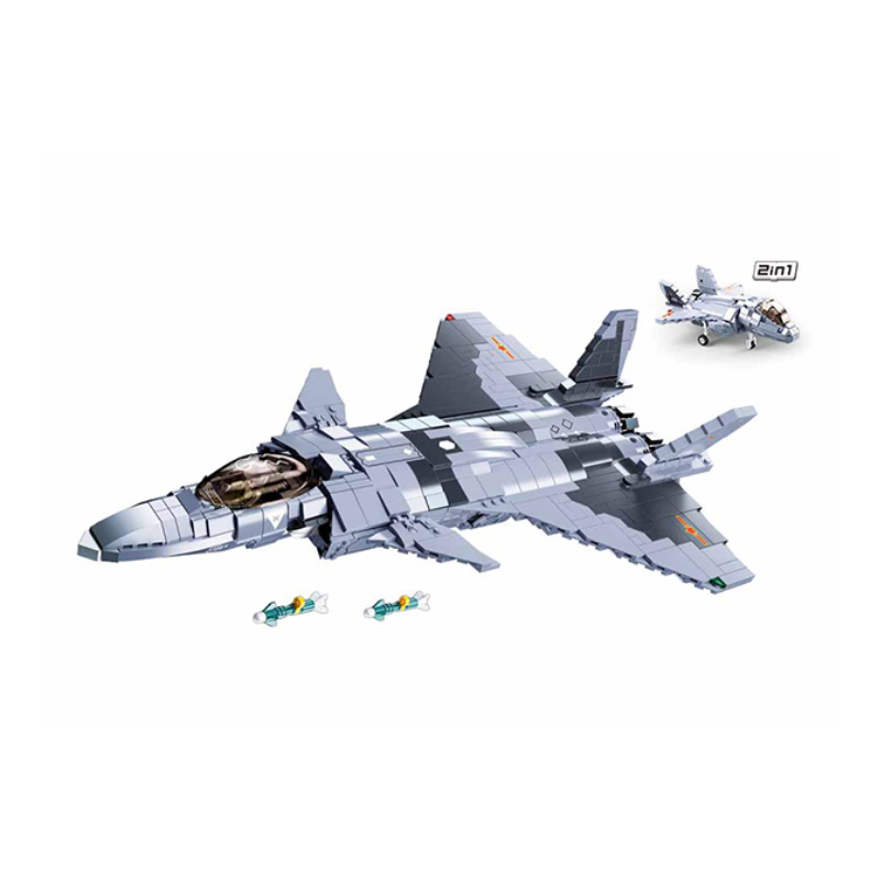 Sluban Building Blocks Model Bricks - J-20 Mighty Dragon Fighter - 926 Piece