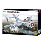 Sluban Model Bricks Building Blocks - MIG-15 Old Soviet Fighter Jet - 583 Piece