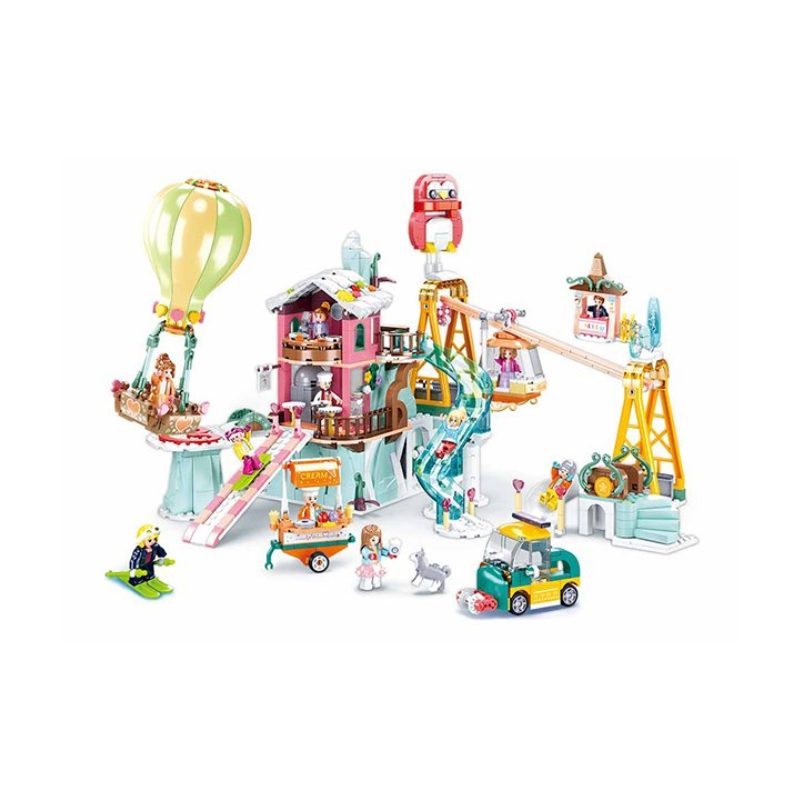 Sluban Building Blocks Girl's Dream - Happy Diary Winter Ski Field - 1065 Pieces