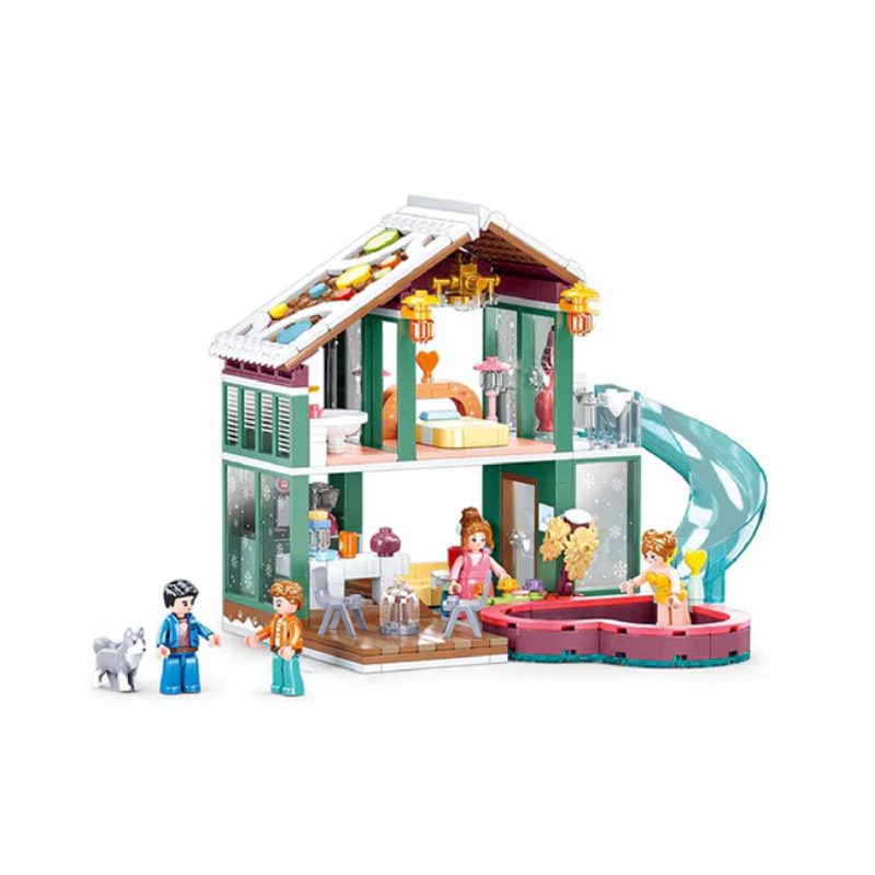 Sluban Girl's Dream Building Blocks -  Winter Resort - 439 Piece